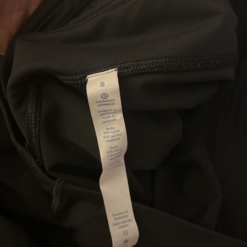Lululemon cropped black leggings- worn once
